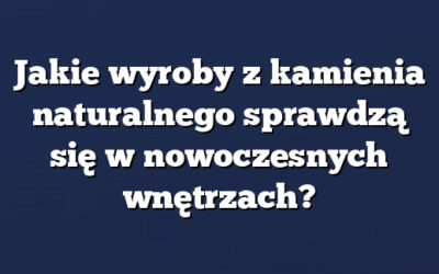 Jakie wyroby z kamienia naturalnego sprawdzą się w nowoczesnych wnętrzach?